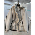Jas Dames Colorblock Lint-detail Casual Pasvorm