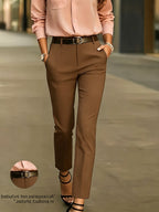 Miss | Broek Dames Slim-Fit Hoge Taille Taps Toelopende Pijpen