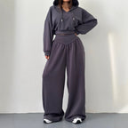 Co-ord set Dames V-hals Capuchon Casual Broekset