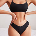 Lingerie Dames Huidtint Naadloze Bralette & Tanga Set Nylon – Dagelijks Comfort