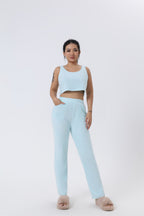 Nachtkleding Dames 3-Delig Fluffy Loungewear Wijde Pijpen