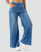 Miss | Jeans Dames Hoge Taille Elastische Band - Denim