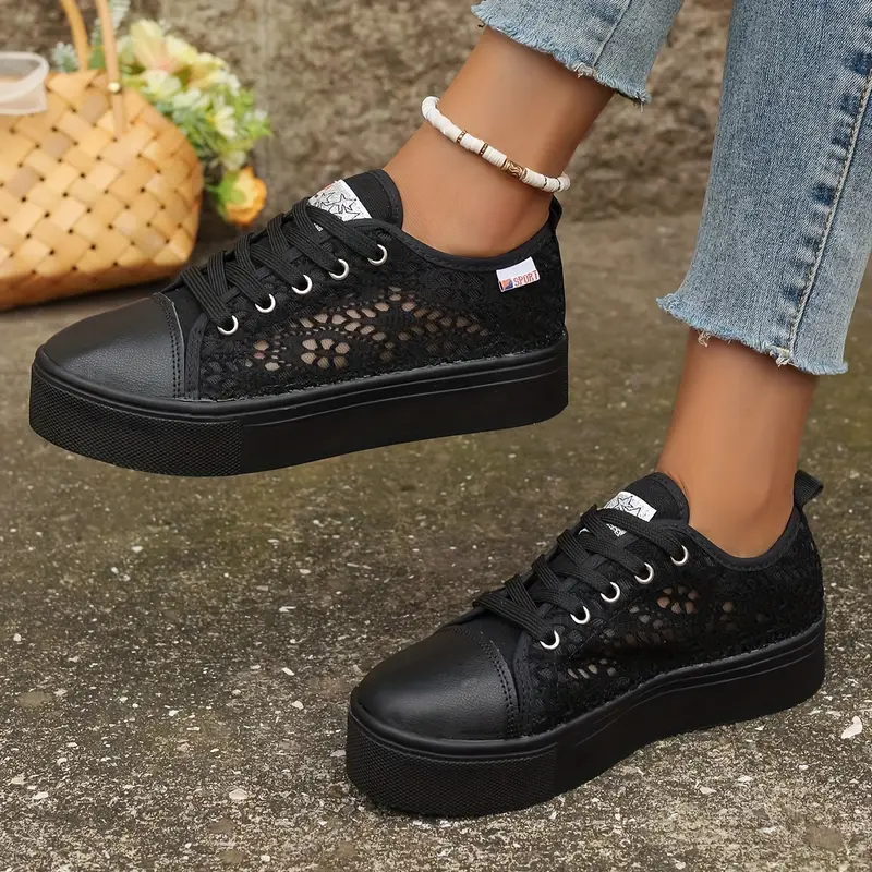 Sneakers Dames Brede Teenruimte Ergonomisch Voetbed
