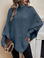 Jas Dames Cape-stijl Vleermuismouw Revers Midi