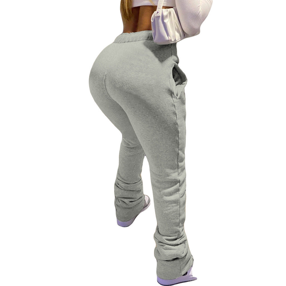 Broek Dames Loose Fit Rechte Pijp Trekkoord