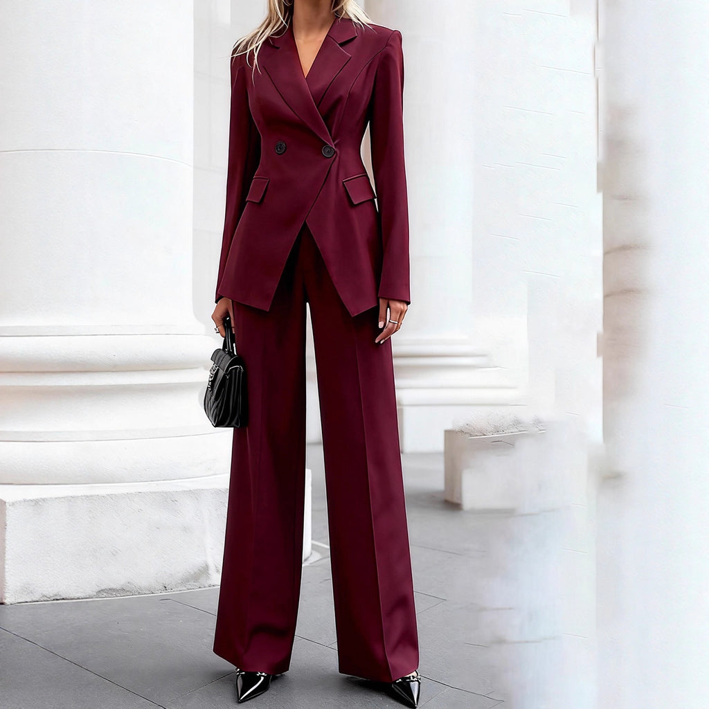 Autumn Women's Suit Double-Breasted Long-Sleeve Coat