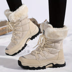 Miss | Snowboots Dames Hoge Schacht Bontkraag Gripzool