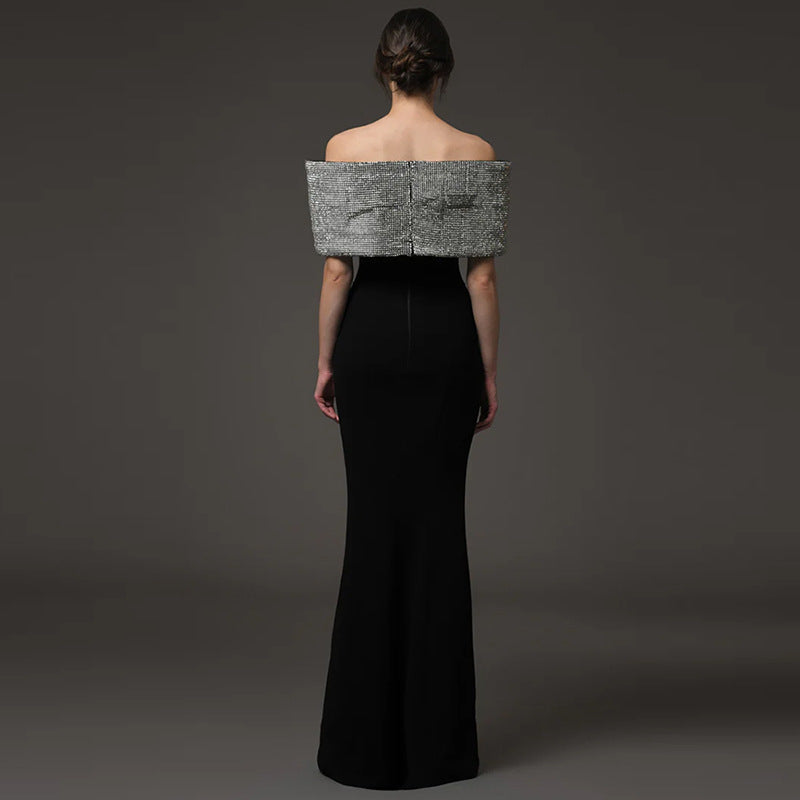 Jurk Dames Off-Shoulder Mermaid Vloerlang Galajurk