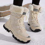 Miss | Snowboots Dames Hoge Schacht Bontkraag Gripzool