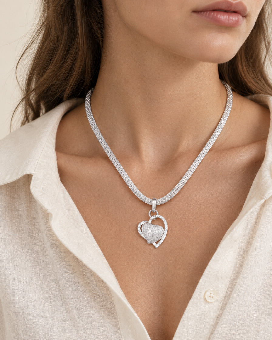 Miss | Ketting Dames Liefde Hanger Zilver