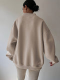 Miss | Hoodie Dames Oversized V-hals Lange Mouw Casual