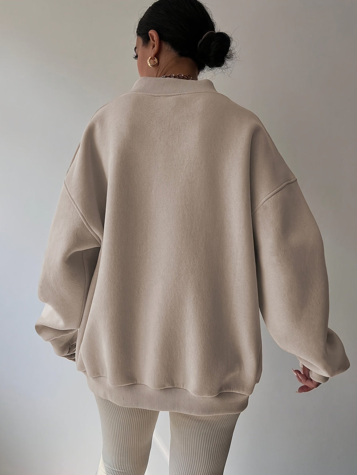 Miss | Hoodie Dames Oversized V-hals Lange Mouw Casual