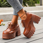 Miss | Jurk Dames Retro Platform Vetersluiting Blokhak