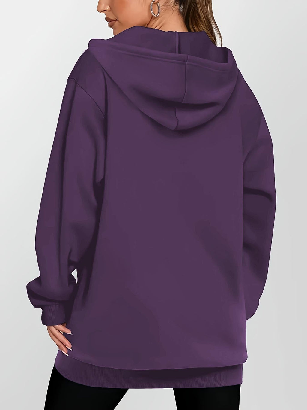 Miss | Hoodie Dames Lange Pasvorm Rits Capuchon