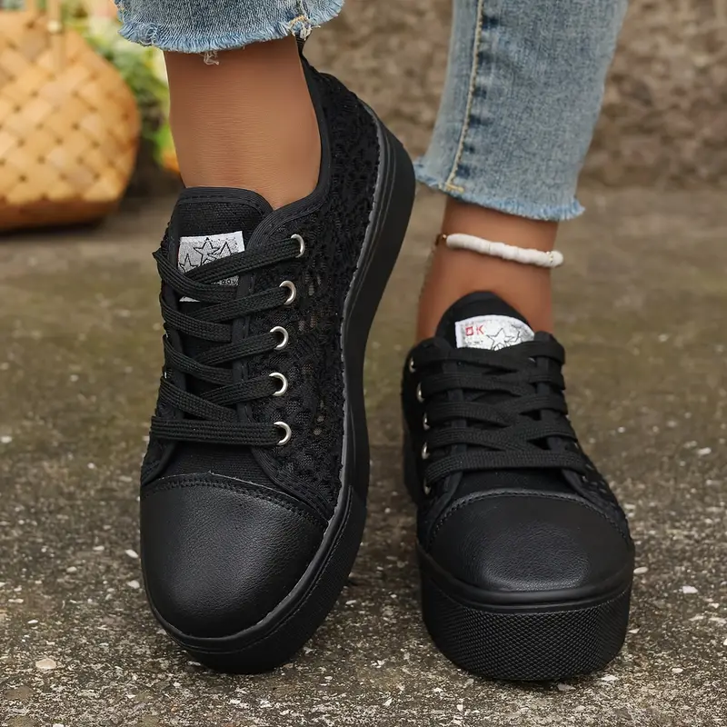 Sneakers Dames Brede Teenruimte Ergonomisch Voetbed