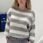 Trui Dames Gestreept Oversized Lange Mouw