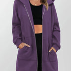Miss | Hoodie Dames Lange Pasvorm Rits Capuchon