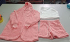 Nachtkleding Dames 3-Delig Fluweel Korte Broek & Crop Top