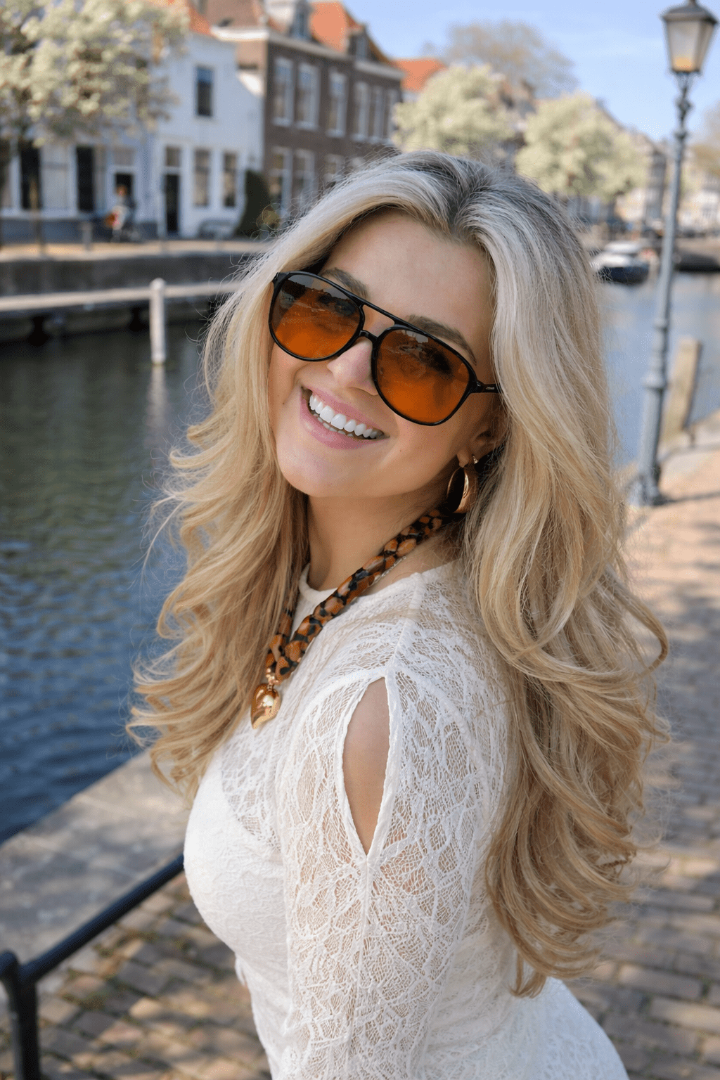 Aviator Zonnebril oranje lenzen - Miss Madera - Miss Madera MIS-7896EB