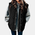 Bodywarmer Dames Afneembare Capuchon Dubbele Rits Golfquilting