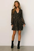 Bloemenprint Mini Jurk Dames | Ruffle Mouwen A-lijn - Miss Madera MIS-9ZU0GH