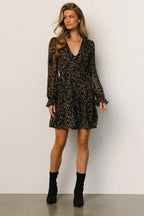Bloemenprint Mini Jurk Dames | Ruffle Mouwen A-lijn - Miss Madera MIS-9ZU0GH
