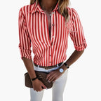 Blouse Dames | Oprolbare Mouwen Regular Fit | Miss Madera - Miss Madera MIS-9TMEHB