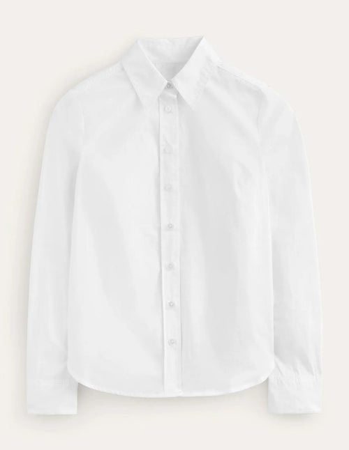 Blouse Dames – Wit | Getailleerd Knoopoverhemd - Miss Madera MIS-5H3HWO