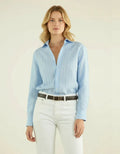 Blouse Linnenmix Gestreept patroon Dames - Miss Madera