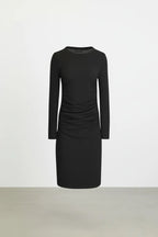 Bodycon Jurk Dames | Stretchkatoen Zijruche Detail - Miss Madera MIS-V0QNRI