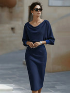 Bodycon Midi-jurk Dames - Getextureerd Fijngebreid - Miss Madera MIS-G5TJHV