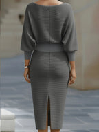 Bodycon Midi-jurk Dames - Getextureerd Fijngebreid - Miss Madera MIS-KXEZ9X