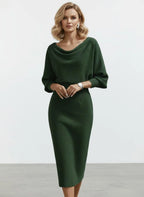 Bodycon Midi-jurk Dames - Getextureerd Fijngebreid - Miss Madera MIS-O6VJO5