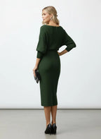 Bodycon Midi-jurk Dames - Getextureerd Fijngebreid - Miss Madera MIS-O6VJO5