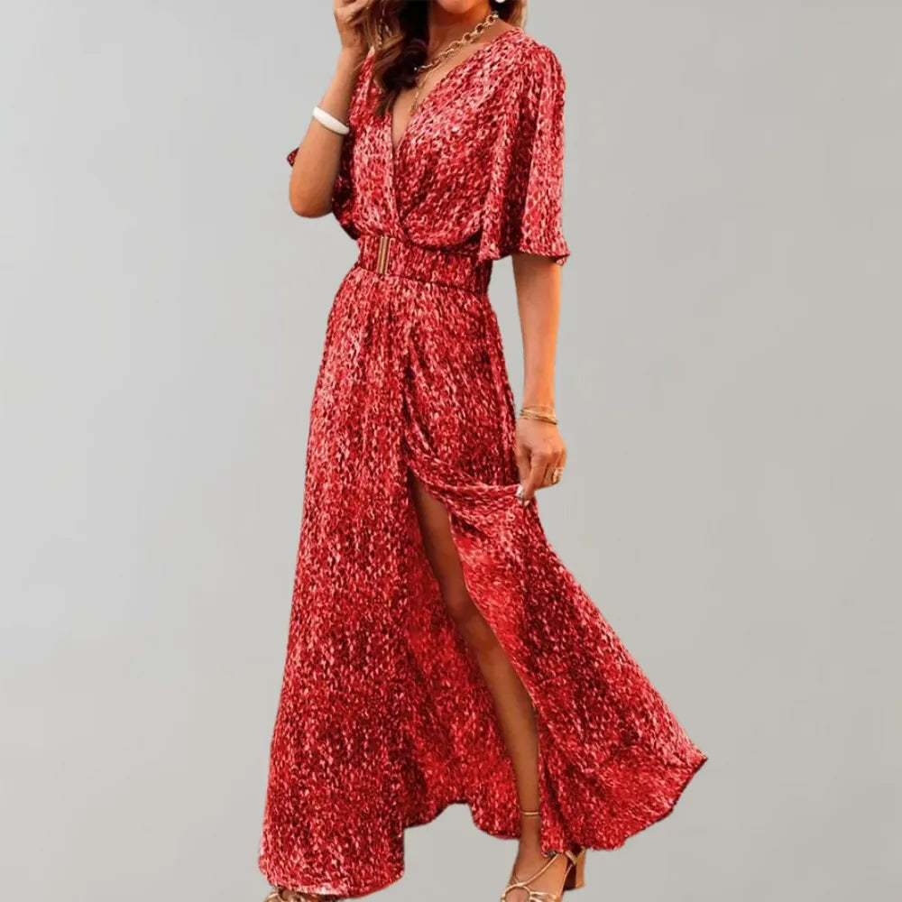 Miss | Jurk Dames Maxi Wikkelmodel Taillerende Pasvorm - Polyester