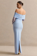 Jurk Dames Bardot-Hals Maxi Kanten Mouwen - Polyester