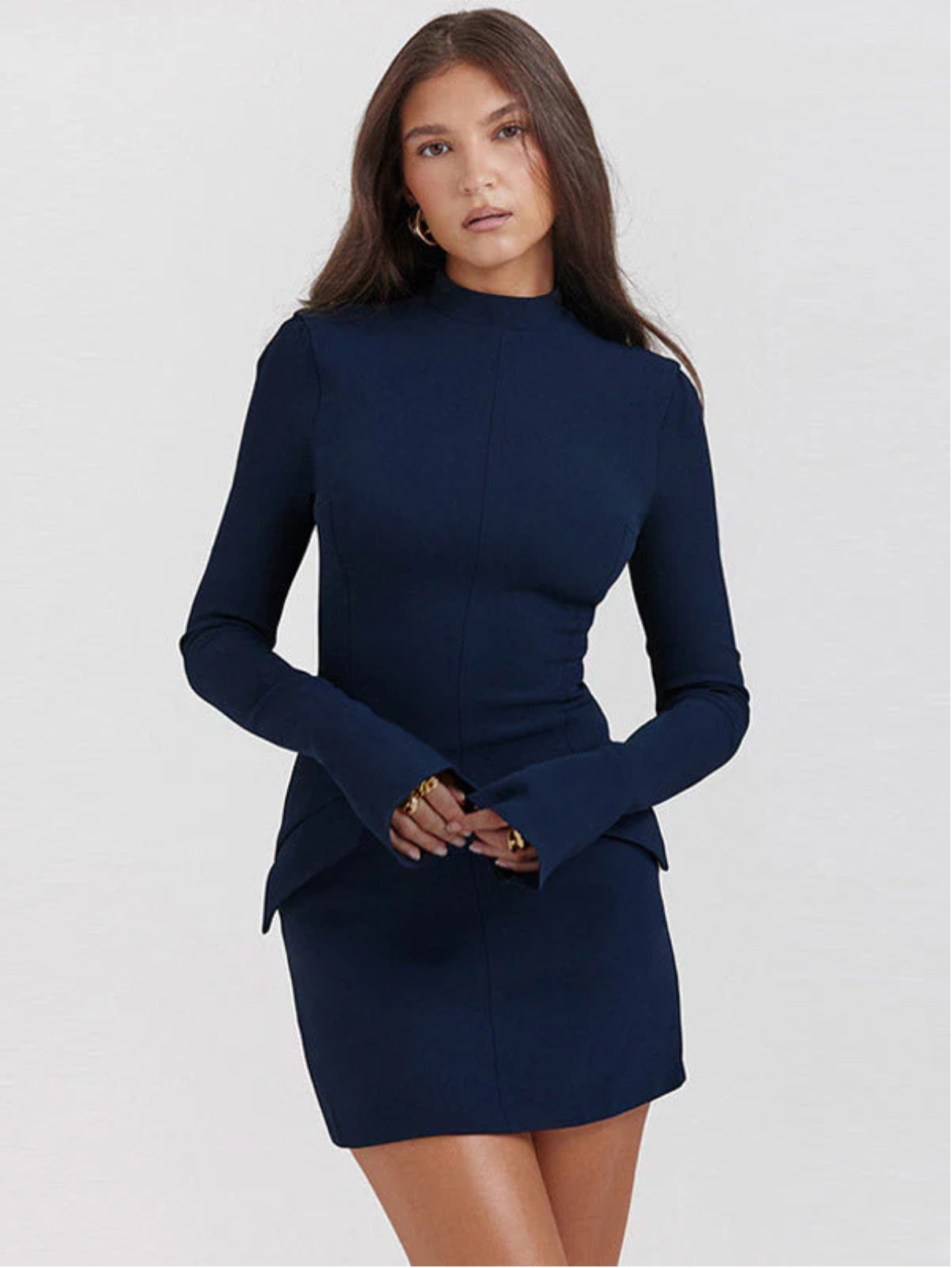 Jurk Dames Herfst Veelzijdig Revers - Polyester