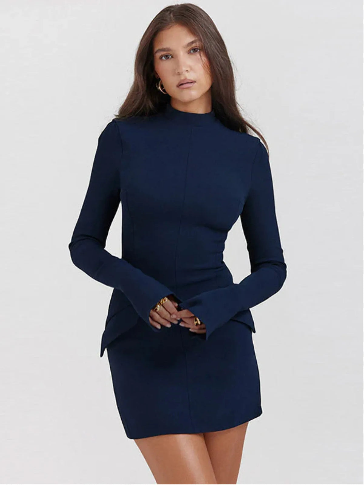 Jurk Dames Herfst Veelzijdig Revers - Polyester
