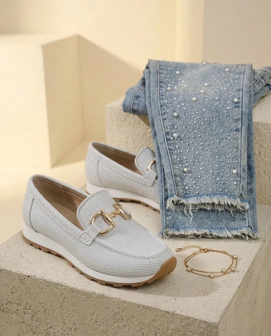 Casual Ademende hoge Loafers | Veelzijdig Effen Design - Miss Madera MIS-640D3D