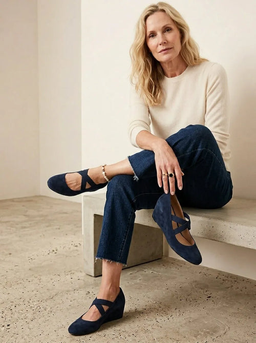 Casual loafers Blauwe Suède - Miss Madera MIS-B4750E