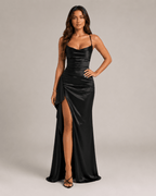 Jurk Dames Strapless Maxi Hoge Split