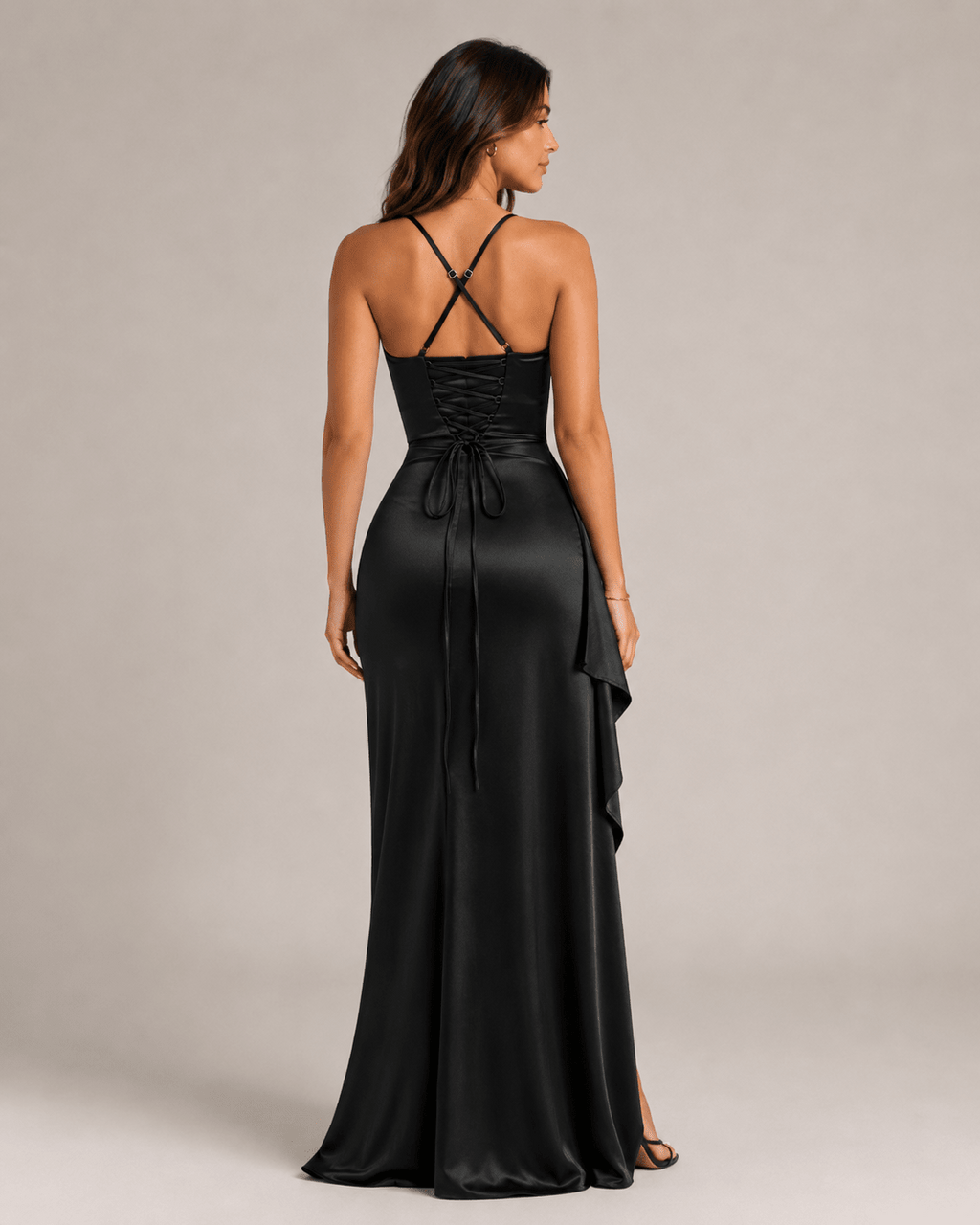 Jurk Dames Strapless Maxi Hoge Split