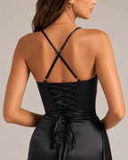 Jurk Dames Strapless Maxi Hoge Split
