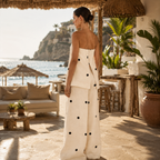 Co-ord set Dames Zomers Polkadot Tweedelig - Chiffon