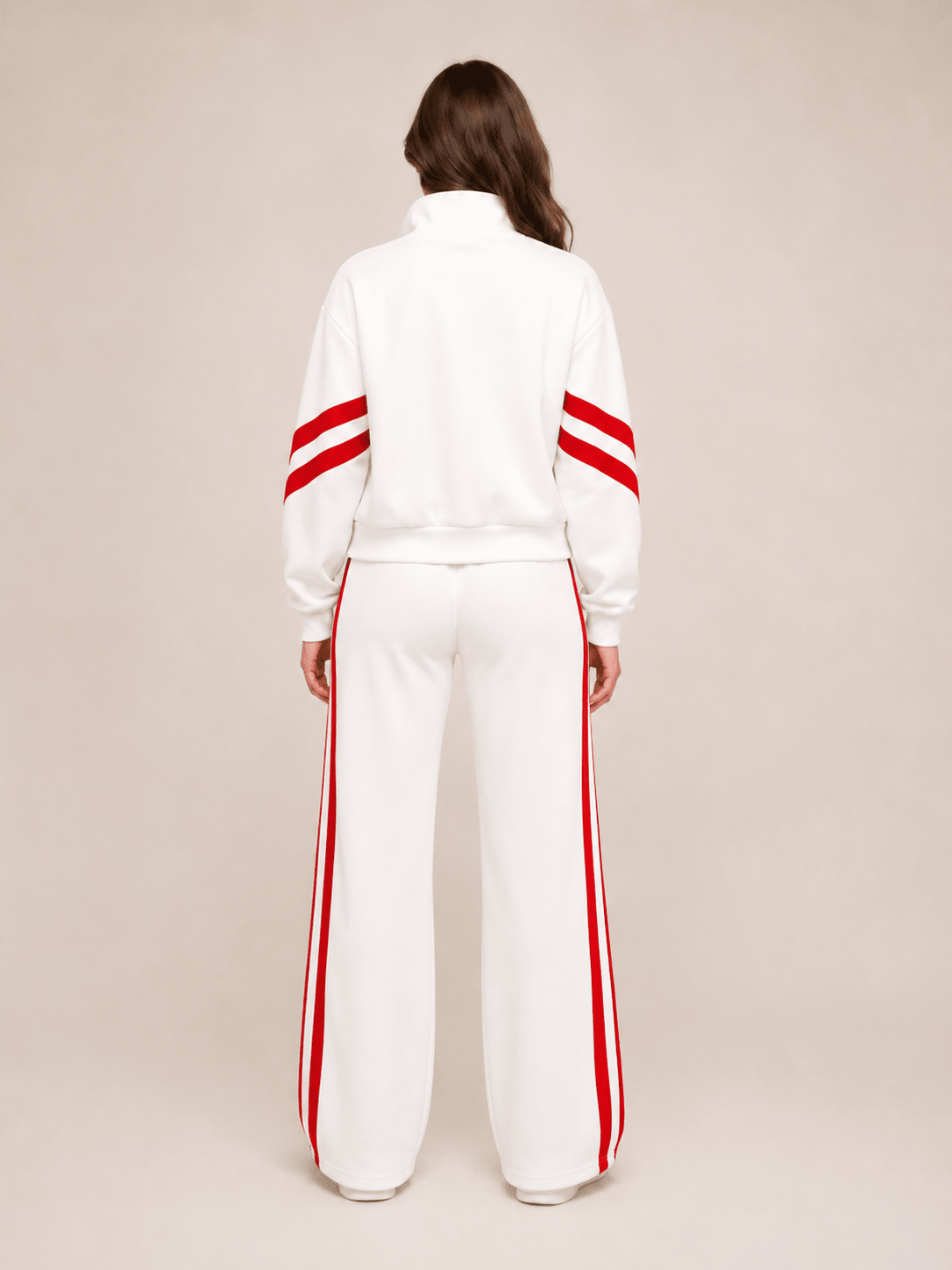 Sportkleding Dames Tweedelig Contrasterende Strepen Losvallend