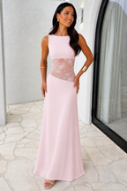 Jurk Dames Galajurk Kanten Avond - Kant - Roze