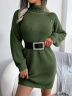 Miss | Jurk Dames Coltrui Mini Relaxed Fit - Grofgebreid