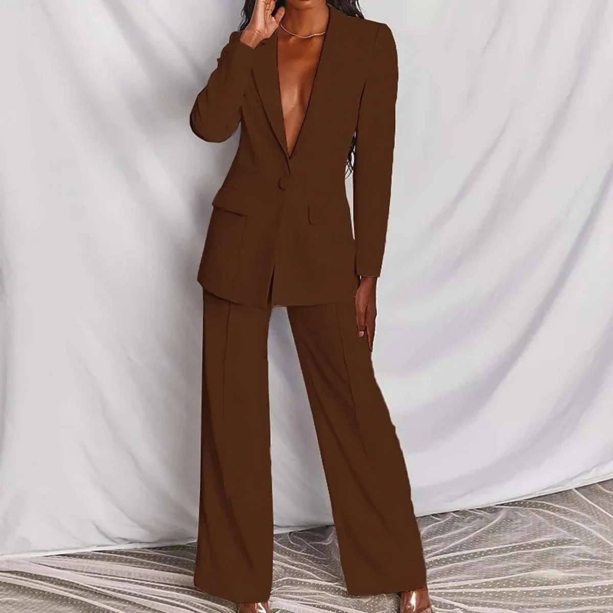 Miss | Tweedelige Set Dames Blazer + Broek Getailleerd – Co-ord Set