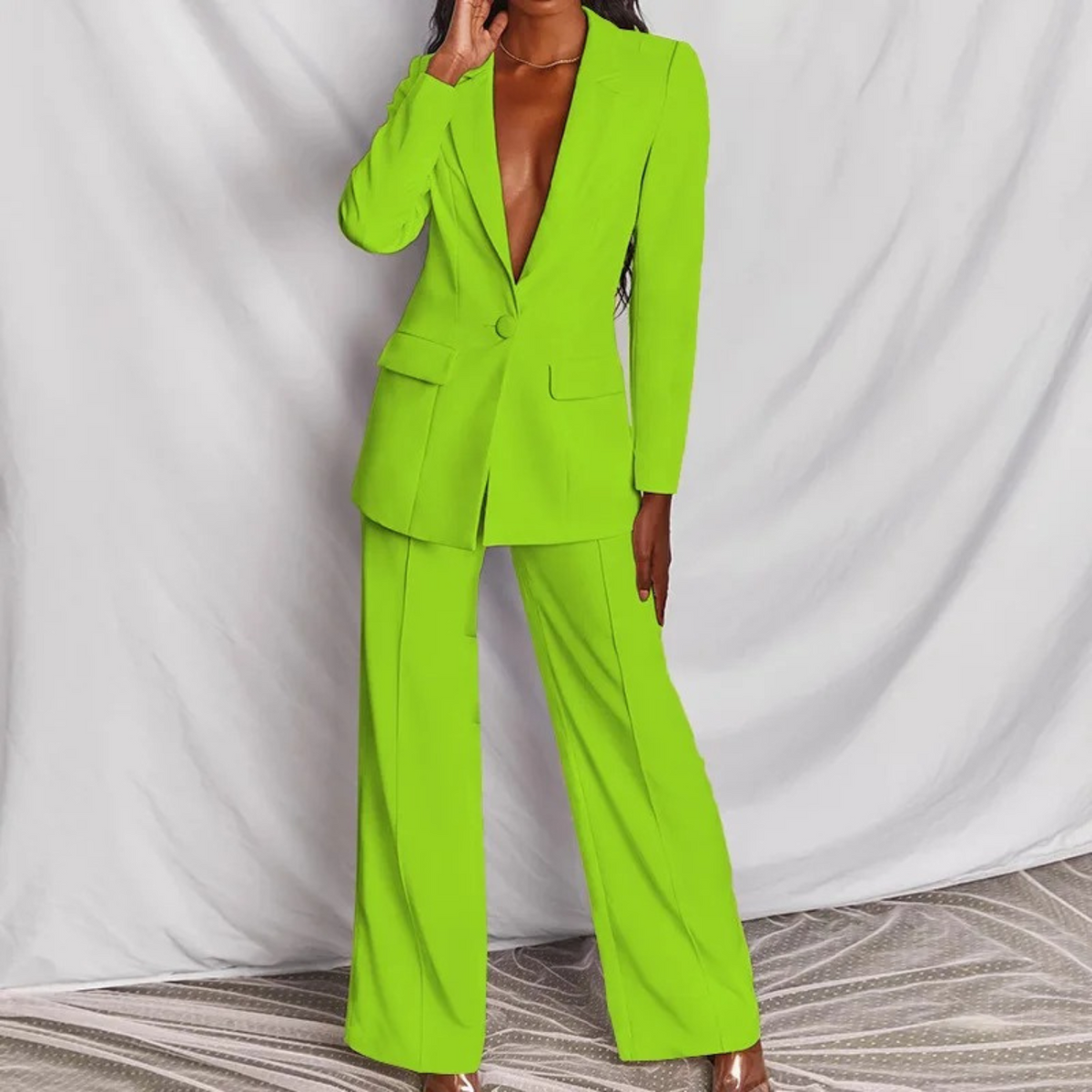 Miss | Tweedelige Set Dames Blazer + Broek Getailleerd – Co-ord Set
