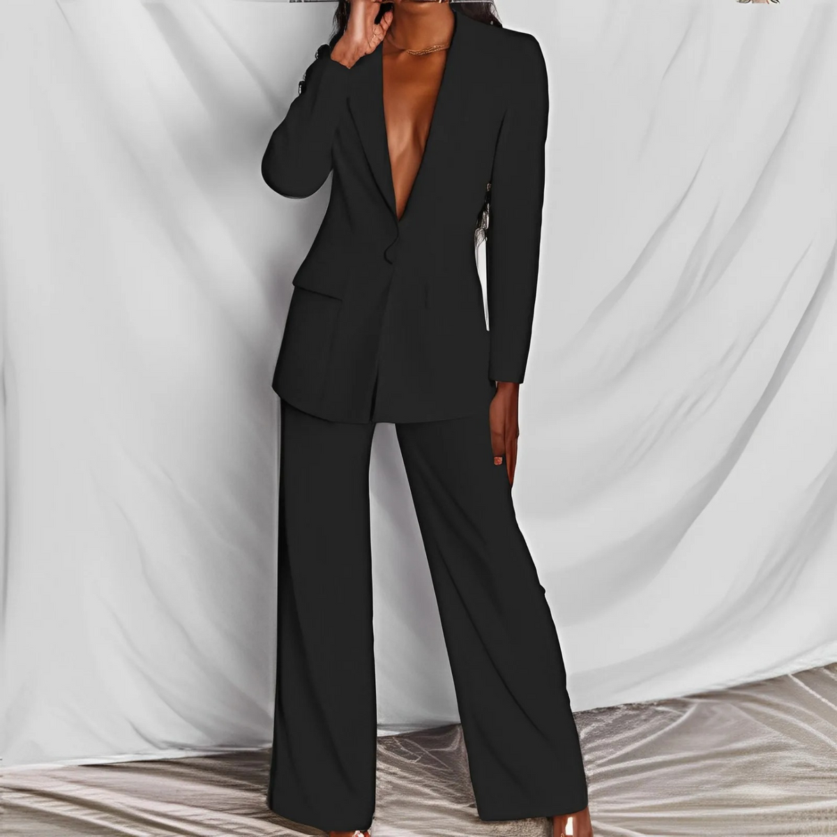 Miss | Tweedelige Set Dames Blazer + Broek Getailleerd – Co-ord Set